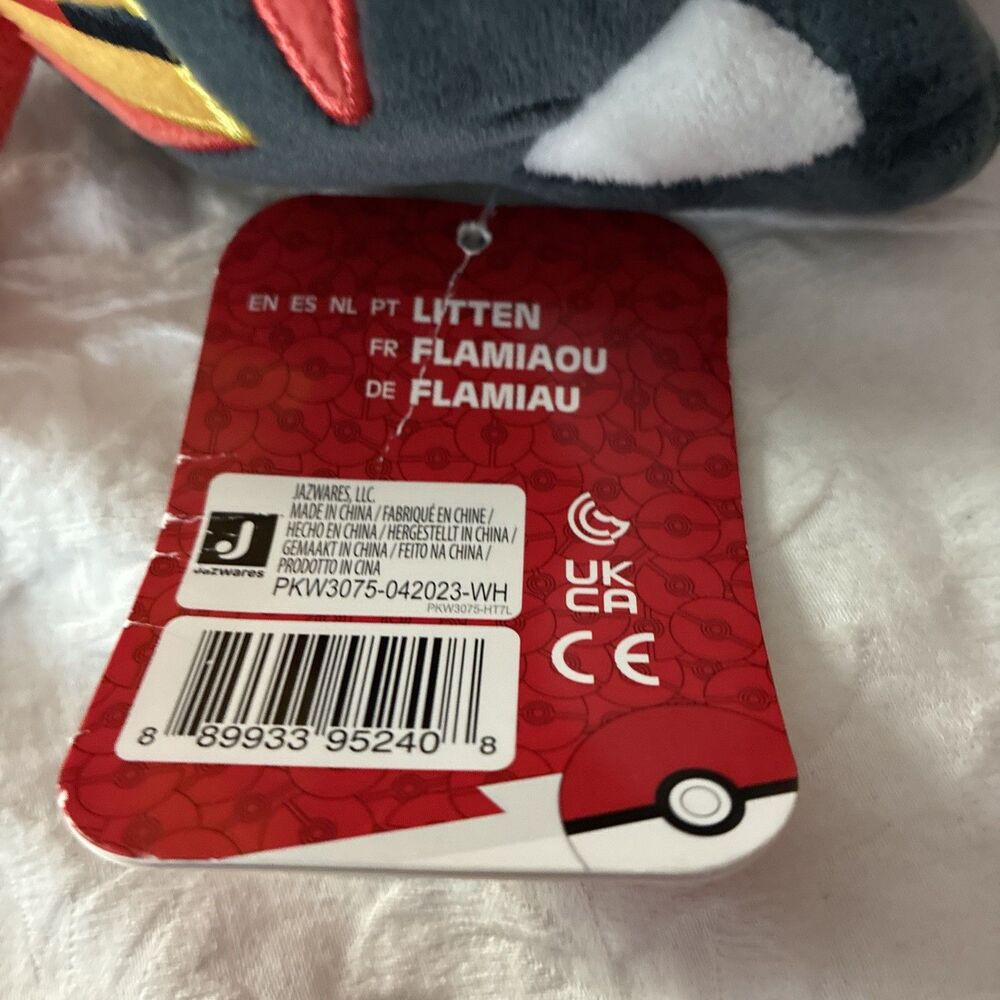 New Litten Pokémon 8" Jazwares Plush Tag 2023 Gotta Catch’em All Pokemon - Picture 5 of 5